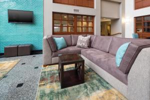 莫比尔莫比尔德鲁里酒店的带沙发和电视的客厅