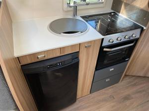 KirtonSwift Escape 664 - 4 Berth Motorhome的一间带水槽和洗碗机的小厨房