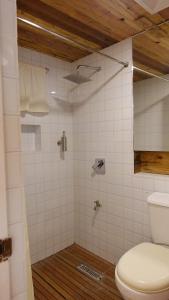 长滩岛Senare Boracay Hotel的一间带卫生间和淋浴的浴室