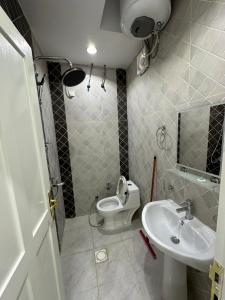 海米斯穆谢特برج موجان السكني التجاري的一间带卫生间和水槽的小浴室