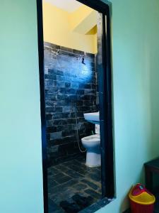 班迪普尔Bandipur Samira Homestay - Experience the Best for Less的一间带卫生间和水槽的浴室