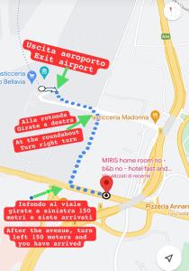 那不勒斯MIRIS home fast and comfortable with self check in 8 minutes walk near Naples airport的显示拟议汽车旅馆位置的地图