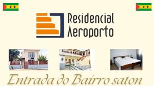 圣多美Residencial Aeroporto的标有“伊卡里奥·巴里奥·萨勒诺”字样的酒店标志