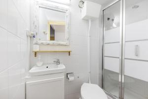 塞维利亚里奥索尔旅馆的浴室配有卫生间、盥洗盆和淋浴。