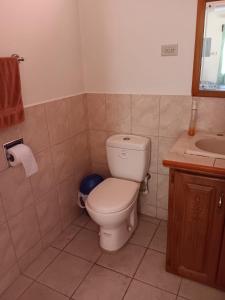 克朗角JGs Tropical Apartments的一间带卫生间和水槽的浴室