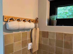 斯霍尔Duynbossie的浴室墙上挂有卫生纸卷