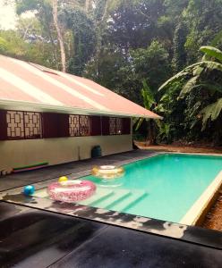 Dos BrazosCasa Bolita的房屋前的游泳池