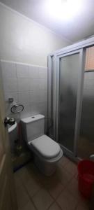马尼拉Sorrento Oasis 2 BR的一间带卫生间和淋浴的小浴室
