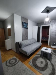 索科矿泉村Apartman “MEGI”的客厅配有沙发和桌子