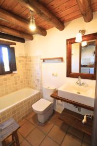 CortelazorFinca Santa Ana - Only Adults的一间带水槽、卫生间和镜子的浴室