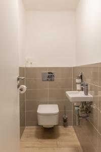 布拉迪斯拉发NFS - Národný futbalový štadión - Apartman的一间带卫生间和水槽的浴室
