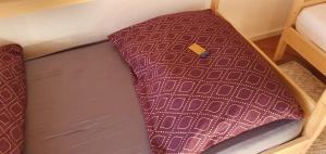 巴特圣莱昂哈德艾Ferienwohnung Am Schlossberg的床上有2个枕头