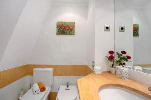 圣港Sun and Moon的浴室配有白色卫生间和盥洗盆。