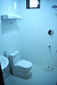 苏丹巴特利NEW MOUNT RESIDENCY的浴室配有白色卫生间和盥洗盆。