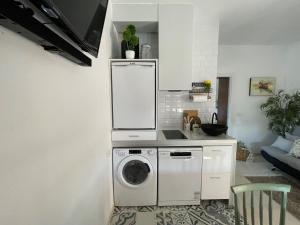 Muelas del PanKruna的厨房配有洗衣机和水槽