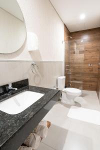 亚松森VIVARIUM APART HOTEL的一间带水槽和卫生间的浴室