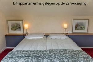 梅赫伦Appartementen Vouwere的一间卧室配有带2个枕头的床
