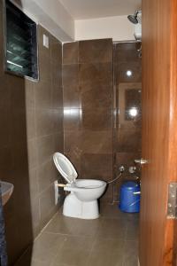 艾哈迈达巴德Hotel Bharosa inn Naroda的一间带卫生间和淋浴的浴室