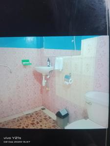 吉利特拉旺安fullesguesthouse的一间带卫生间和水槽的浴室