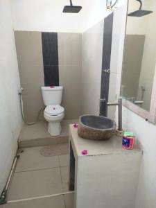 吉利特拉旺安格林拉浪旅馆的一间带卫生间和水槽的浴室