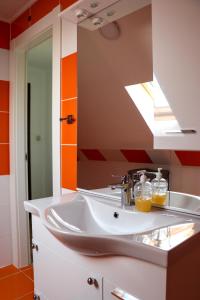 斯莫利亚纳茨Apartment Filomena的一间带水槽和镜子的浴室