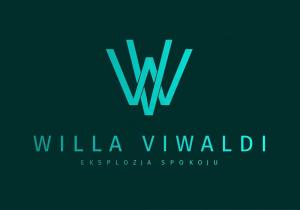 西恩纳Willa ViWaldi Janowa Góra的绿色背景上的徽标字母