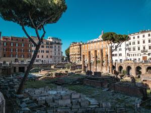 钱皮诺[ROME 15min]Modern Accommodation, Airport,Station,LinkHouseCiampino的享有古城遗址的景色