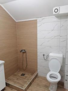 克拉列沃Apartmani Lena的一间带卫生间和淋浴的浴室