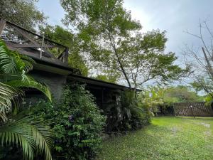 瓜尔达恩巴CASA DE CHICO - Tiny House的一座房子,旁边是一座绿色庭院
