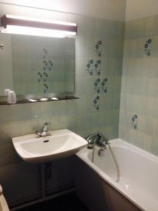 奥尔良杰克酒店的浴室配有盥洗盆和浴缸。