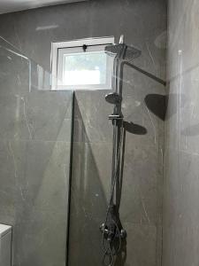 ÓrgãosVILLA NAYELI Luxury and Simplicity的带淋浴的浴室,带窗户