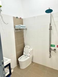 伊缇天福Koi Guest House - Phan Thiết的一间带卫生间和水槽的浴室