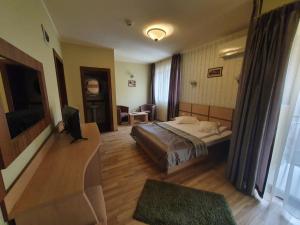百乐·奥拉内斯蒂斯特古酒店的酒店客房,配有床和电视