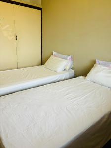 德班Gardenlea的两张睡床彼此相邻,位于一个房间里