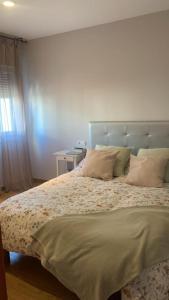 韦尔瓦CALLE MARINA的一间卧室配有一张带枕头的大床