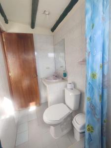 莱瓦镇ABI HAPPY的一间带卫生间和水槽的小浴室