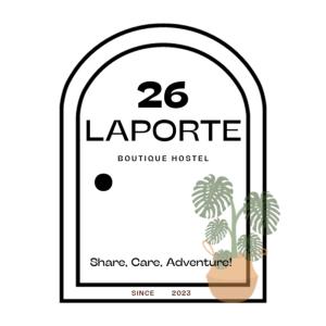蓬蒂切里26 LaPorte的azapa精品旅舍的标志