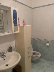 Sala BologneseGrazioso appartamento a Osteria Nuova的一间带水槽和卫生间的浴室