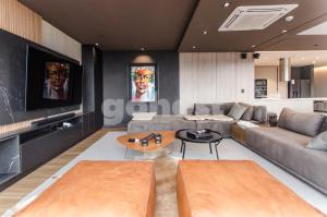 亚松森Exclusive And Luxurious Penthouse In Herrera的客厅配有沙发和桌子