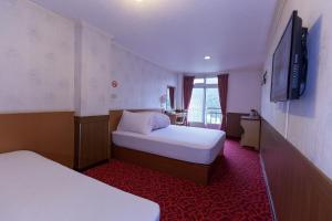 奋起湖奋起湖雅琇山庄的酒店客房设有两张床和一台平面电视。