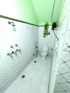 巴雷利Divisha PG House Sharing Beds Only for boys的一间带卫生间和瓷砖墙的浴室