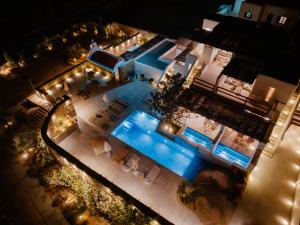 克洛瓦斯Oliving Mykonos Luxury Suites的享有游泳池的顶部景色