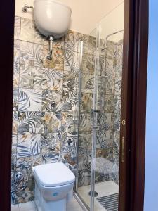那不勒斯House Caracciolo的一间带卫生间和淋浴的浴室