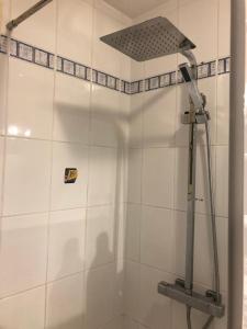 Les ChapellesChambre d’hôtes的浴室内配有淋浴和头顶淋浴