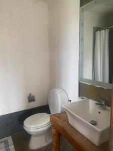 纳塔列斯港Dorotea Vista的浴室配有白色卫生间和盥洗盆。
