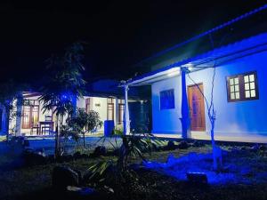 亭可马里JM resort的夜晚有蓝色灯光的房子