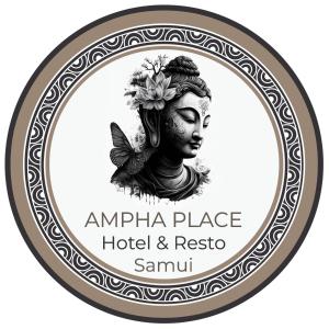 湄南海滩Ampha Place Hotel的圆环标签,有头像在框架中