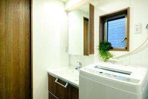 东京Home n Lounge的一间带水槽和洗衣机的浴室