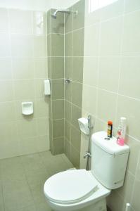 De’ Nuhir Homestay Teluk Senangin的一间带卫生间和淋浴的浴室