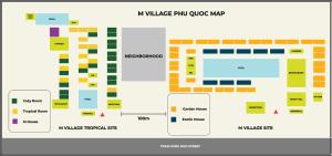 富国M Village Phu Quoc的建筑物地图的截图